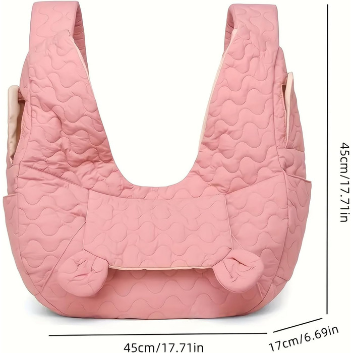 Рюкзак для кота | Дихаючий та м'який з кишенями, переноска для маленьких собак, кошенят, для прогулянок, подорожей, кемпінгу, верхової їзди, рожевий