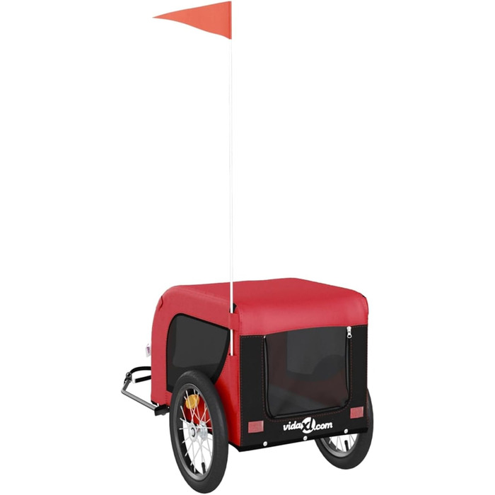 Причіп для велосипеда ARKEM для собак, червоно-чорний, з оксфордської тканини та металу