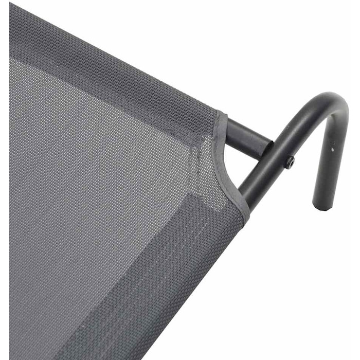 Підвищене собаче ліжко VidaXL, сіре, 110x65x20 см, Textilene та сталь. Собаче ліжко, лежанка, диванчик для собак, лежанка для домашніх тварин, місце для сну собаки, вулиця.