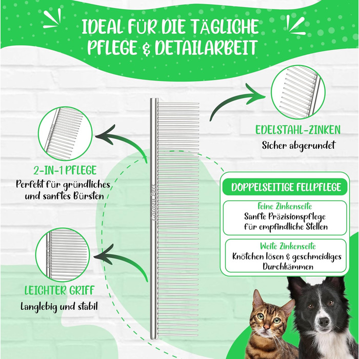 Зубна щітка для собак та котів з захисними нопочками - видаляє підшерсток, ковтунці та вузли. Ідеально підходить для догляду за довгошерстими породами, такими як кокапу, пудель. Розмір S, професійний гребінь для щоденного догляду за шерстю.