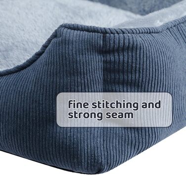 Ліжко для котів та собак Hollypet, м'яке, дихаюче, 55x45x15 см, блакитно-сіре