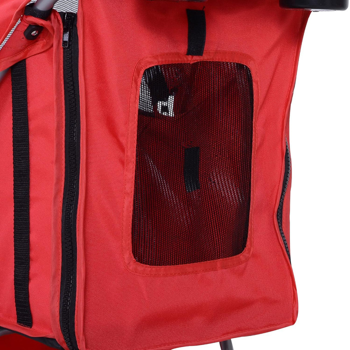 Pawhut Кія для собак на колесах, 77 x 47 x 101 см, складана, водовідштовхувана, матеріал 600D Oxford, 4 колеса