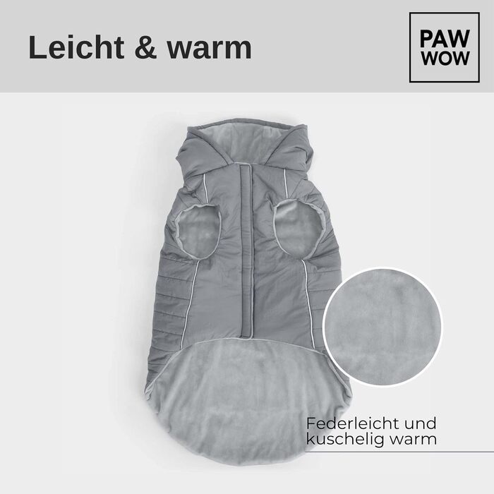 IMMI Куртка для собак | Тепла куртка для собак різних розмірів (Сірий, L)