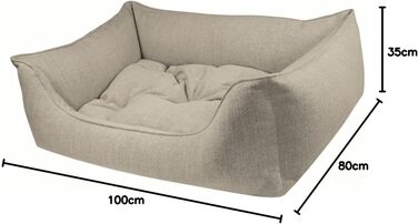 Лягу для собак Eco Dog Grey - знімний чохол та наповнення, які можна прати, для суглобів, м'який, міцний, преміум-якість, Made in Germany, розмір XL, сірий XL