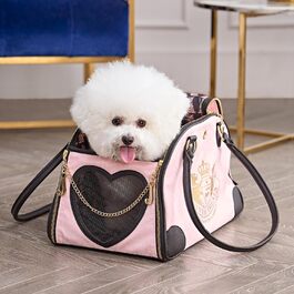 Сумка-переноска для тварин Juicy Couture, стильна рожева дорожня сумка для маленьких собак і котів