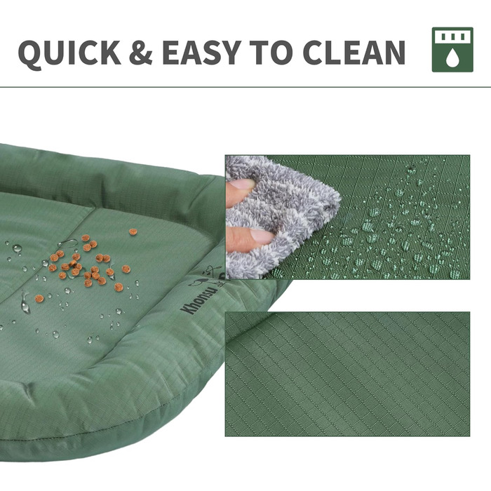 Килимок для собак Khonsu з роликом для шиї, водонепроникний, міцний, великий (до 27 кг), зелений