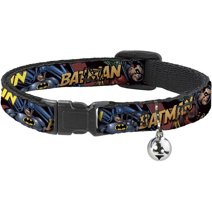 Нашийник для собак з пряжкою, мотив Бетмена, ланцюгові ланки, 33-45,7 см, ширина 3,8 см (Бордовий)