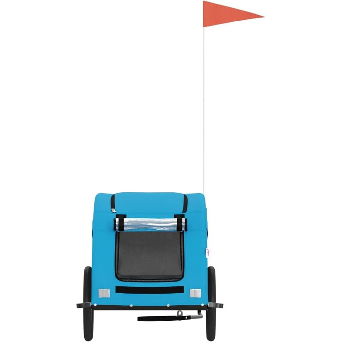 Фahrраd-причіп для собак блакитний Oxford-тканина та залізо 125x63x66 см. Причіп для тварин, велосипедний причіп для собак, для собак та інших тварин