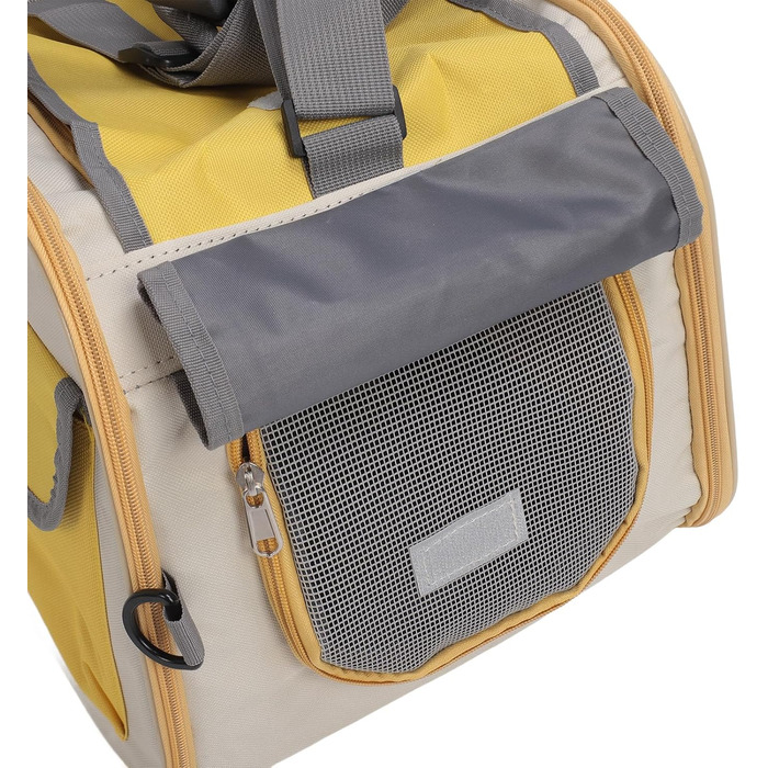 Транспортна переноска для собак та котів, складана, зелена (жовта)