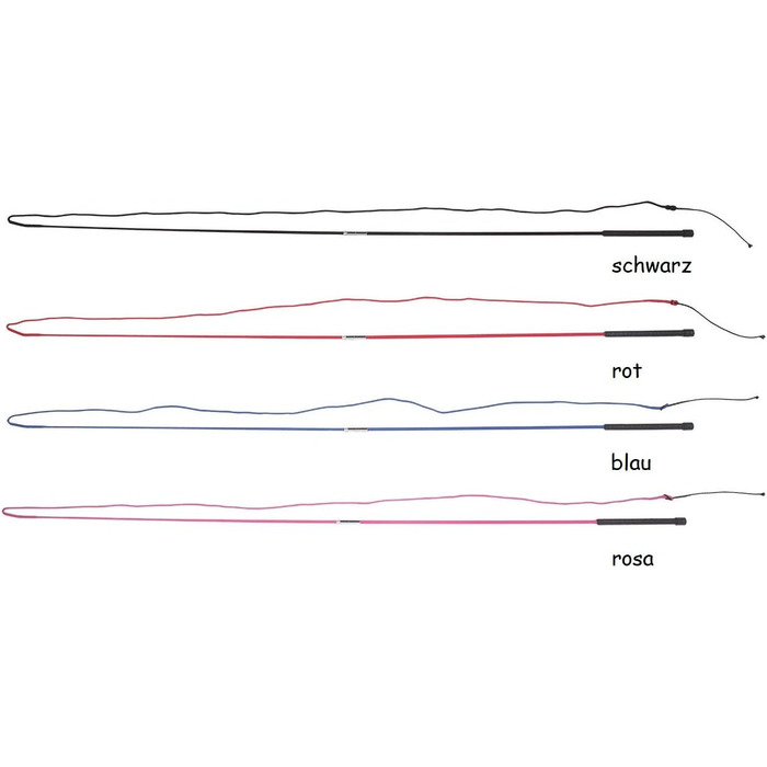 Лонжа NETPROSHOP з фібрагласу, роздільна, довжина 180/200 см, гумовий накладка, чорний колір
