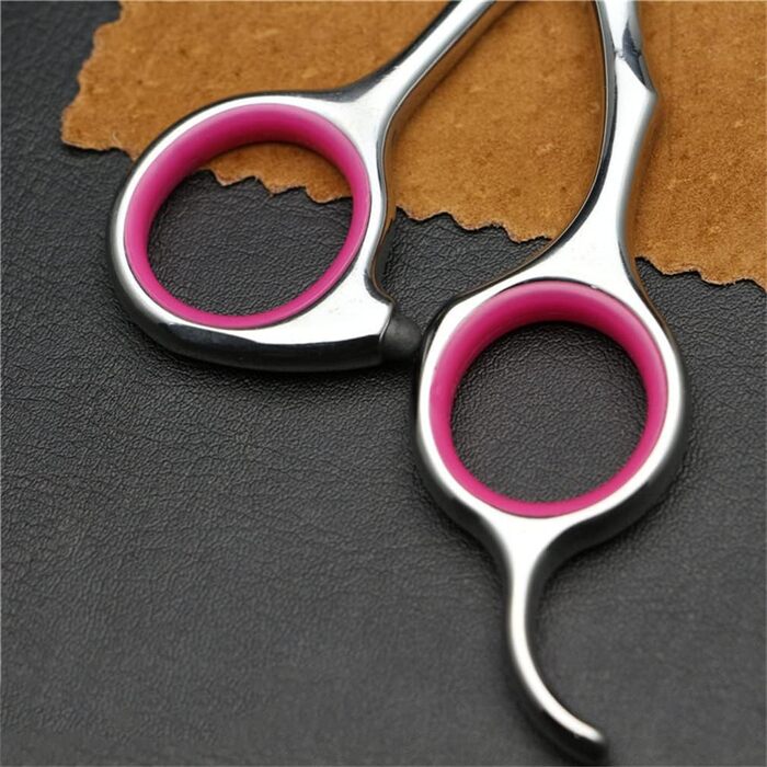 Набір професійних ножиць для грумінгу собак та котів, 4.5-6.5 дюймів, з безпечними закругленими кінцями, рожевого кольору