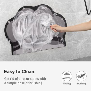 Килимок для котячого корму Stiio, гумова основа, нековзний, вологостійкий, 43.2 x 71.1 см, сірий