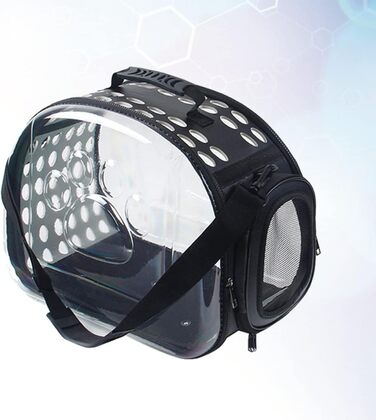 Транспортна сумка для котів POPETPOP - переноска для домашніх тварин, чорна, для подорожей та вигулів