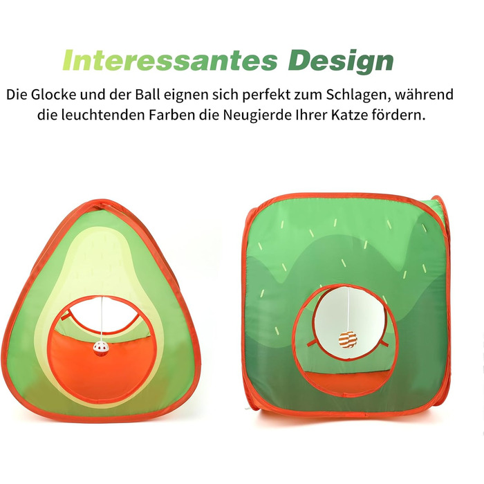 Тунель для котів RANYPET 3 в 1: інтерактивна іграшка, намет-тунель, з пакетом для зберігання. Підходить для котів, кошенят, кроликів та інших дрібних тварин.