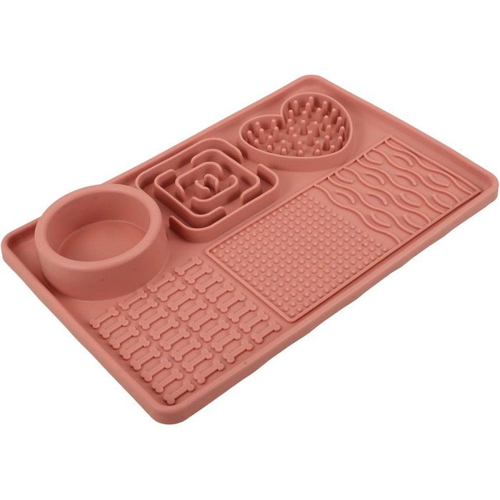 Килимок для собак та котів з присосками, повільне годування, силікон, килимок для тварин, проти швидкого поїдання