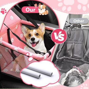 Автомобільний лежак для собак та котів, Oxford, 40x32x24 см, рожевий