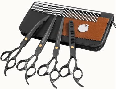 Набір професійних ножиць для грумінгу тварин, нержавіюча сталь, для собак, котів та інших тварин