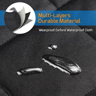 Чохол на сидіння для собак XL, чорний - універсальний, нековзний, водовідштовхуючий, для автомобілів, SUV, пікапів, Jeep, Vans