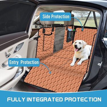 Водонепроникний килимок для собак у машину, XXL, помаранчевий - захист заднього сидіння