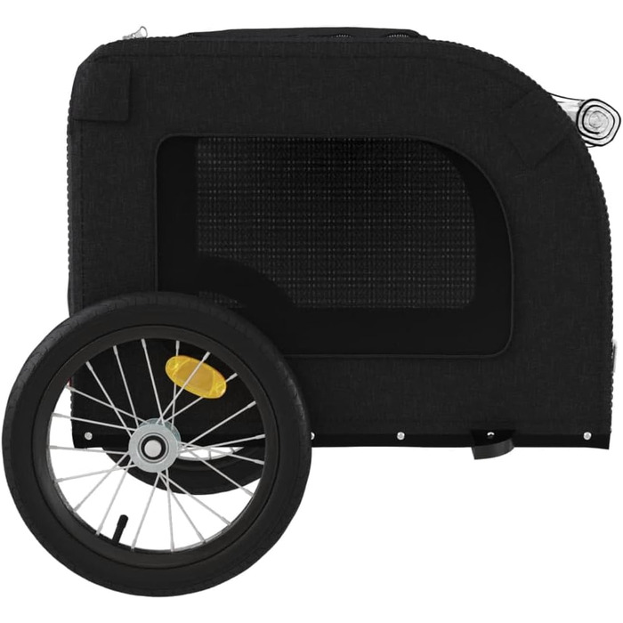 Причіп для велосипеда для собак, чорний, Oxford-Gewebe та метал, LH53839