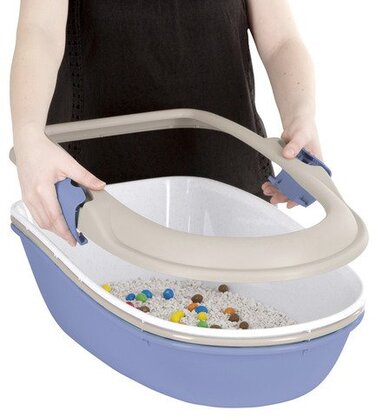 Туалет для котів Stefanplast Furba Maxi з сіткою та двома лотками, високий борт
