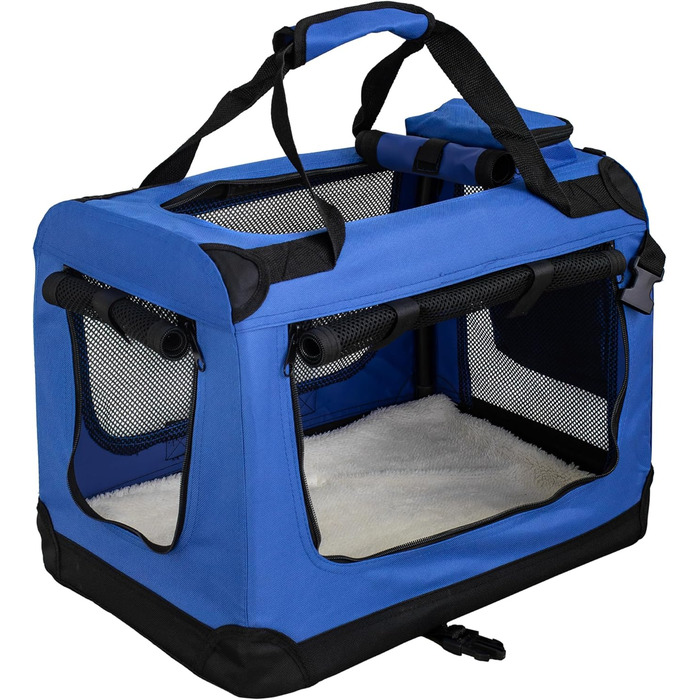 Складана переносна сумка-переноска для собак та котів Petigi (S, 50 x 35 x 36 см, блакитна)