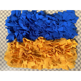 Міцна шнуркова килимок для собак великих порід, Max Stitch Design, 45 x 60 см, блакитний та жовтий кольори