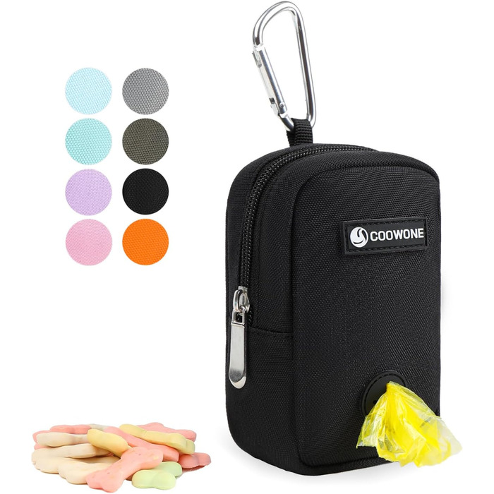 Сумка для ласощів та пакетиків для вигулу собак COOWONE, рожева (чорна)