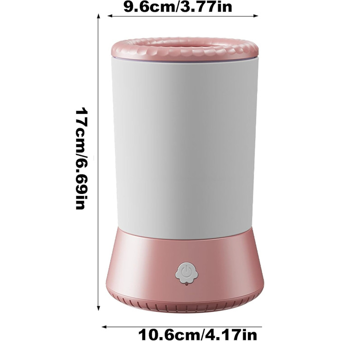 Автоматична мийка лап для собак і котів | Електрична чаша для миття лап з м'якими щетинками | Переносний очищувач для собак, котів, малих, середніх та великих порід (Білий, Рожевий)