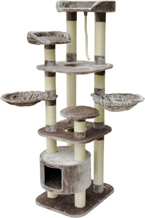 nanook Котячий дряпак XXL Kira 174x60x50 см з будиночком, стійкий і великий