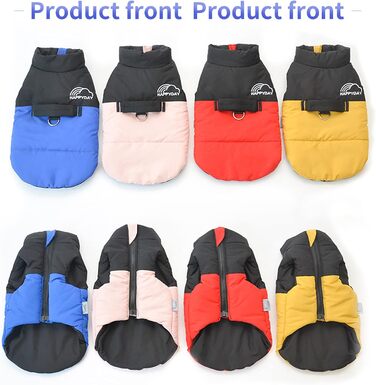 PETCUTE Зимовий теплий нашийник для собак, водонепроникний, для малих, середніх та великих собак, з отвором для повідка, ідеальний для зими, осені, весни (L, блакитний)