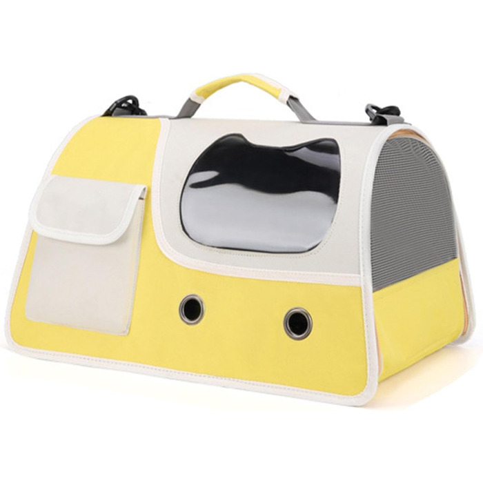 Сумка-переноска для тварин, складана, дихаюча, велика місткість, з вікном, для подорожей - комфортна, міцна з металевим каркасом, ідеальна для прогулянок