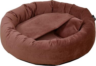 Килимок для собак Luxus Denver | гігієнічний, миється | розмір M (для маленьких та середніх собак) | затишна печеринка з пакетиками для збору відходів | діаметр 68 см (Ø 90 см, Рожевий)