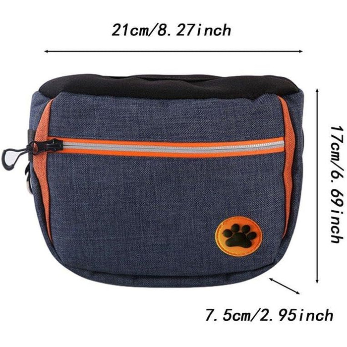 Сумка для собак Lpitoy, сумка для дресирування собак, сумка для прогулянок з регульованим поясом, для собак і цуценят, блакитна