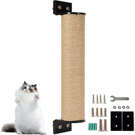 Кігтеточка для котів на стіну з сизалю - міцна кігтеточка-стовпчик для котів