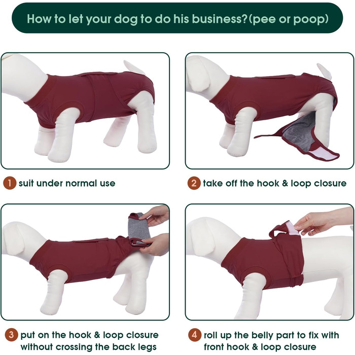 Тіло для собак після операції, захист від лизання, повітропроникний боді для собак після стерилізації/кастрації, рожевий/червоний, XS