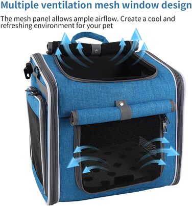 Кошик для собак на велосипед - зручний переносний мішок з вентиляцією для прогулянок, подорожей, кемпінгу та велопоїздок