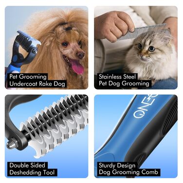 Гребінець для вичісування собак та котів OneCut - вичісування, розплутування, видалення ковтунів (червоний)