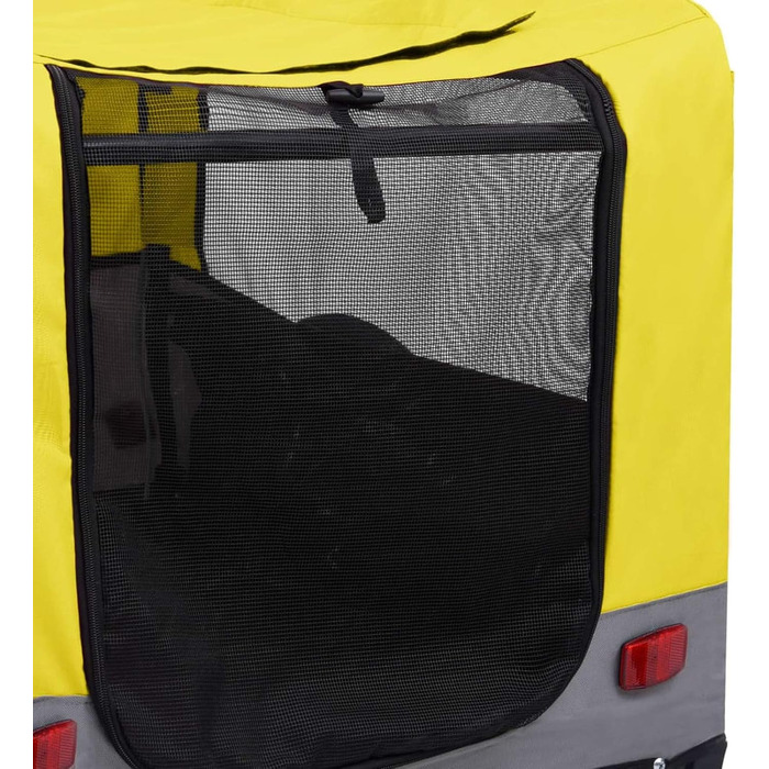 LAPOOH 2-в-1: велосипедний причіп та візок для собак/дітей, комфортний, жовто-сірий