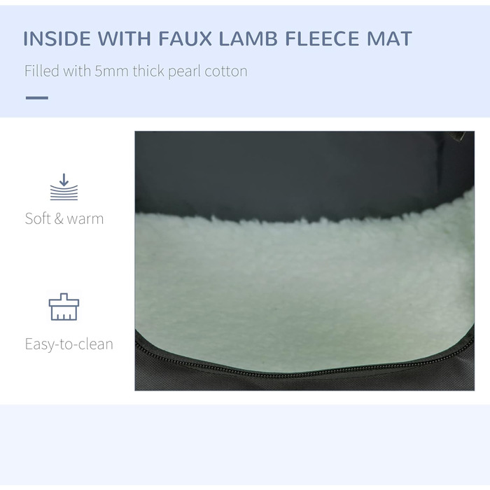 Транспортувальна переноска для тварин PawHut 80 см, сіра, для котів та собак (XS)