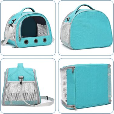 Транспортний бокс для котів, кроликів та морських свинок 30x27x21 см, з плечовим ременем, м'який, для кошенят, кроликів, морських свинок