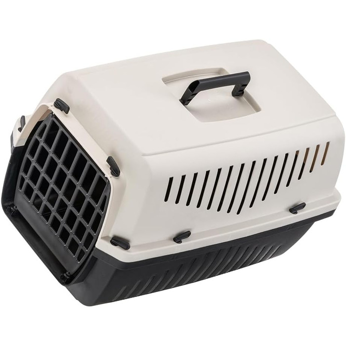 Переноска для котів та собак Ferplast SKIPPER 3, 62x41x38 см, пластик, з відкидним ручками (Бежевий)
