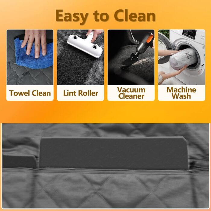 Захисний чохол на сидіння для собак Beerte, жорстка основа, 600D, водонепроникний, стійкий до подряпин, неслизький, з сіткою та кишенею для зберігання, для автомобіля