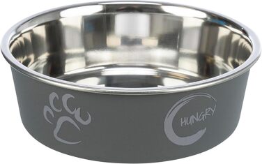 Тріксі Миска з нержавіючої сталі з пластиковим покриттям, 2.2 л, діаметр 23 см, висота 8 см, різнокольорова, 1 шт.