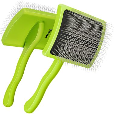 Пекют Лікер Бьорте Профі: щітка для собак, видаляє підшерсток, ковтуни. Підходить для пуделів, тедді, кокапу. Довжина щетини 25 мм