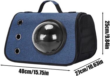 Транспортна сумка для кота/собаки: переноска, дорожній аксесуар, складана сумка для маленьких та середніх тварин (блакитна)