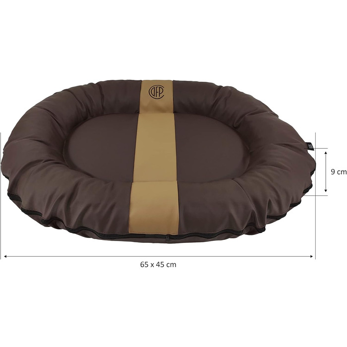 CAZO Oslo лежанка для собак та котів овальна, 80 x 60 x 14 см, розмір S, колір коричневий, модель L2021/B