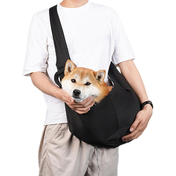 Сумка-переноска для собак маленьких порід, чорна | Зручна переноска для тварин, для подорожей та прогулянок