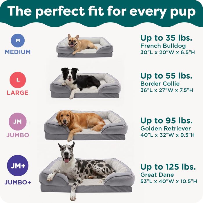 Крісло-ліжко для собак великих порід Furhaven з піною з пам'яті, знімний, пральний чохол, до 81,6 кг, ультра м'яке штучне хутро та люкс велюр, контурний матрац, XXXL (піна з охолоджуючого гелю), 102 x 81 x 24 см, хвилястий велюр, колір: коричневий камінь.