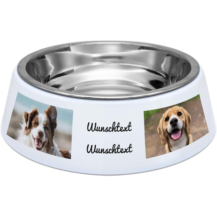 Миска для корму для собак PhotoFancy® з фотографією - персоналізована з власним дизайном (Layout 4)